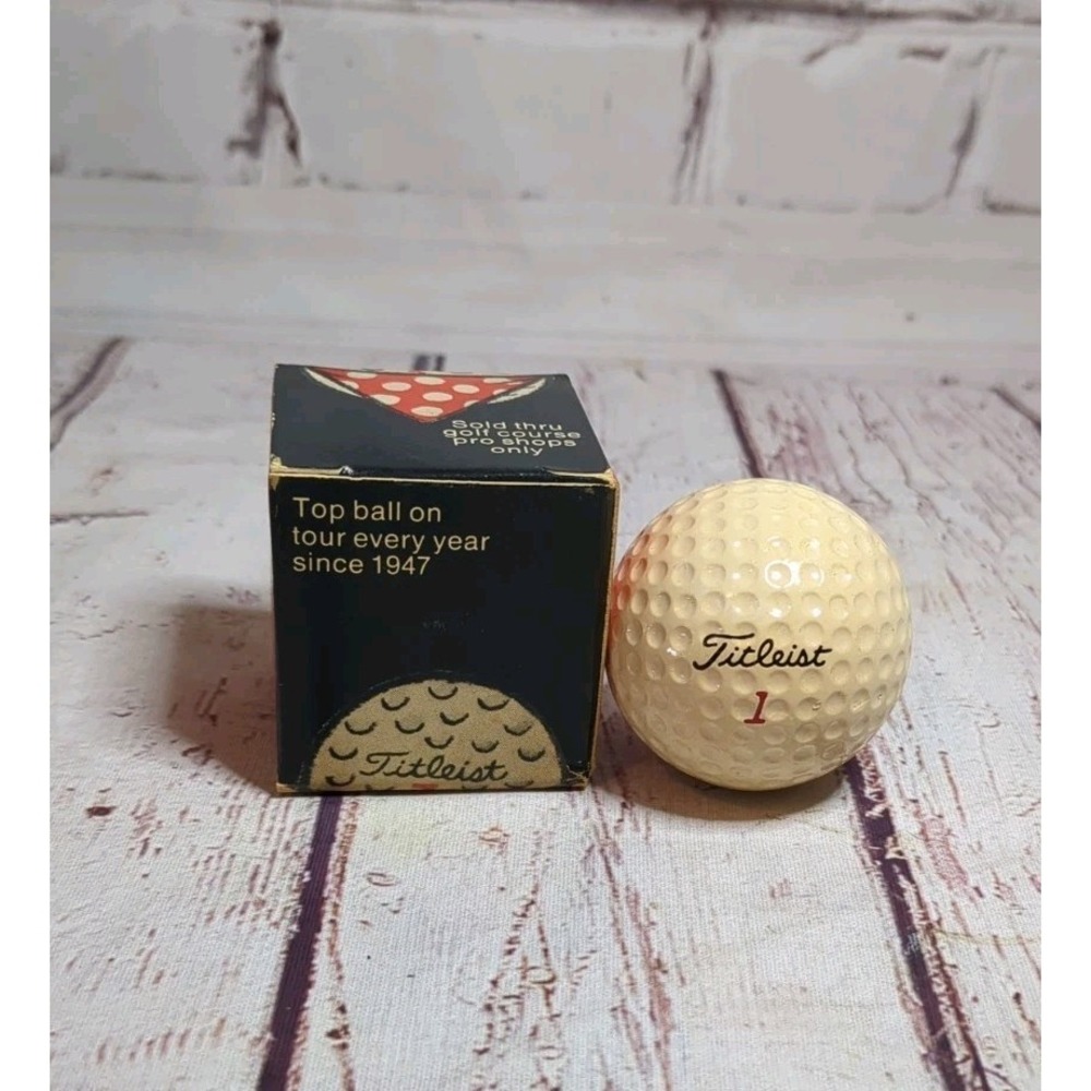 Vntg 60's Acushnet DT Titleist Single Golf Ball & Box. Team Up With The Bandit.